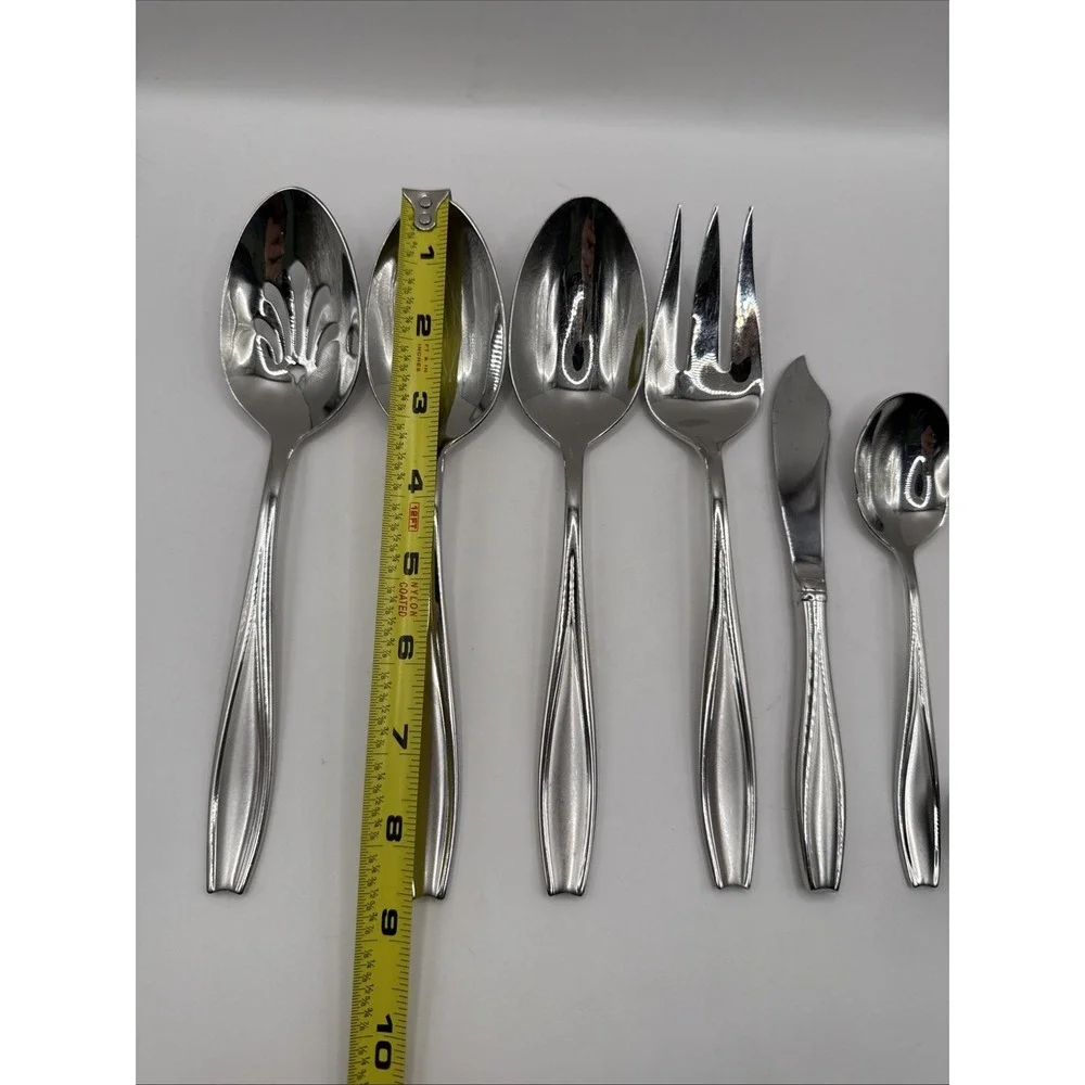 Gorham Tulip Frosted (7) Pc Serving Set Stainless‎ Korea